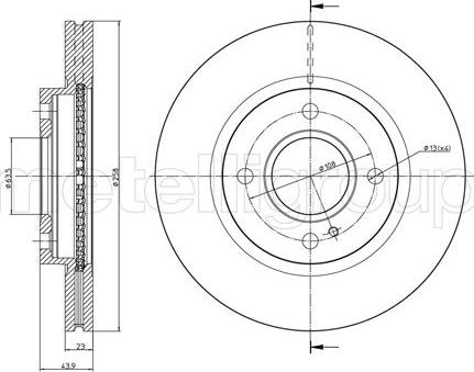 Fri.Tech. BD1346 - Тормозной диск autospares.lv