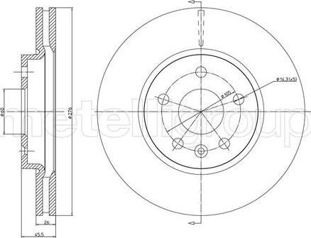 Fri.Tech. BD1340 - Тормозной диск autospares.lv