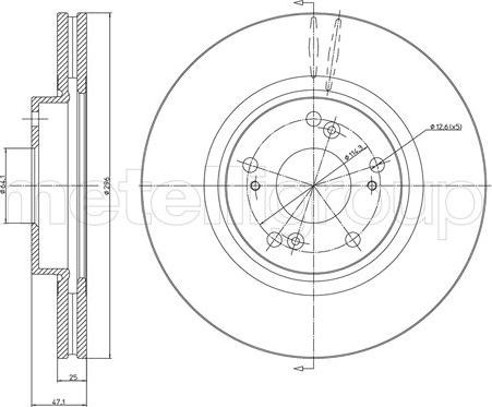 Fri.Tech. BD1348 - Тормозной диск autospares.lv