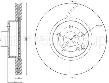 Fri.Tech. BD1364 - Тормозной диск autospares.lv