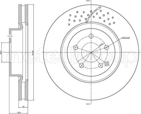 Fri.Tech. BD1366 - Тормозной диск autospares.lv