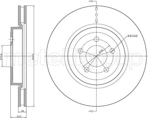 Fri.Tech. BD1305 - Тормозной диск autospares.lv