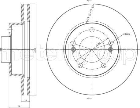 Fri.Tech. BD1314 - Тормозной диск autospares.lv