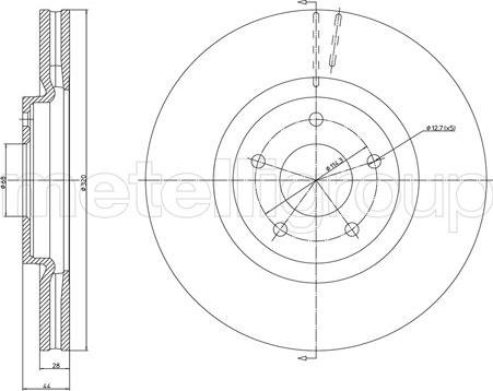 Fri.Tech. BD1313 - Тормозной диск autospares.lv