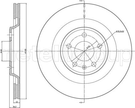 Fri.Tech. BD1317 - Тормозной диск autospares.lv