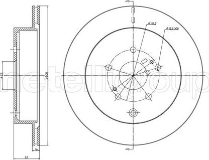 Fri.Tech. BD1383 - Тормозной диск autospares.lv