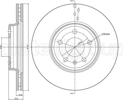 Fri.Tech. BD1334 - Тормозной диск autospares.lv