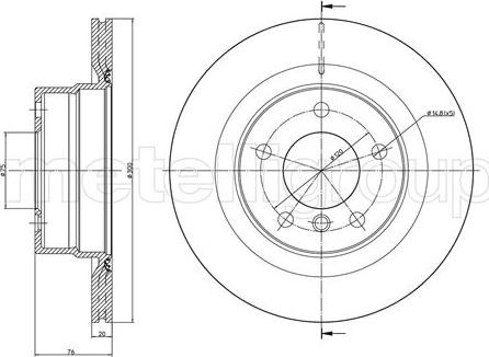 Fri.Tech. BD1335 - Тормозной диск autospares.lv