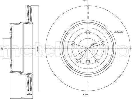 Fri.Tech. BD1336 - Тормозной диск autospares.lv