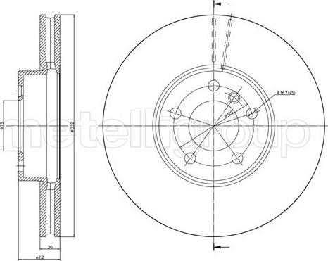 Fri.Tech. BD1337 - Тормозной диск autospares.lv