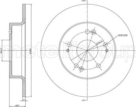 Fri.Tech. BD1323 - Тормозной диск autospares.lv