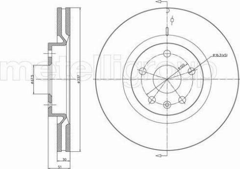 Fri.Tech. BD1376 - Тормозной диск autospares.lv