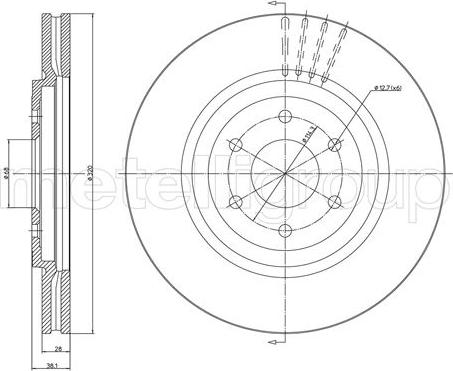 Fri.Tech. BD1373 - Тормозной диск autospares.lv