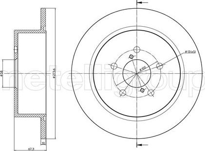 Fri.Tech. BD1299 - Тормозной диск autospares.lv