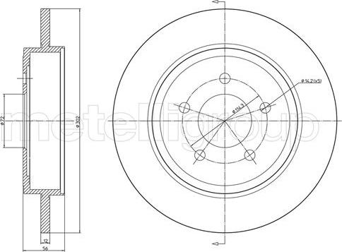 Fri.Tech. BD1297 - Тормозной диск autospares.lv