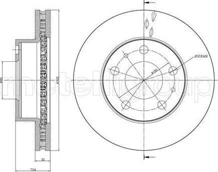 Fri.Tech. BD1240 - Тормозной диск autospares.lv