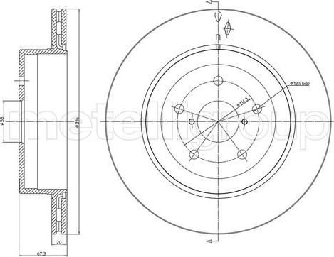 Fri.Tech. BD1241 - Тормозной диск autospares.lv