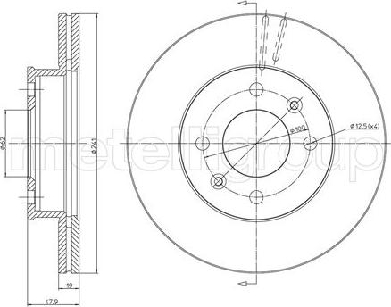 Fri.Tech. BD1266 - Тормозной диск autospares.lv