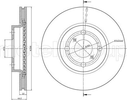 Fri.Tech. BD1209 - Тормозной диск autospares.lv