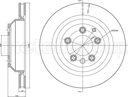 Fri.Tech. BD1204 - Тормозной диск autospares.lv