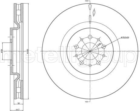 Fri.Tech. BD1215 - Тормозной диск autospares.lv