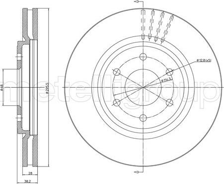 Fri.Tech. BD1216 - Тормозной диск autospares.lv