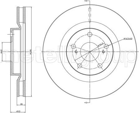 Fri.Tech. BD1210 - Тормозной диск autospares.lv