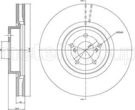 Fri.Tech. BD1218 - Тормозной диск autospares.lv