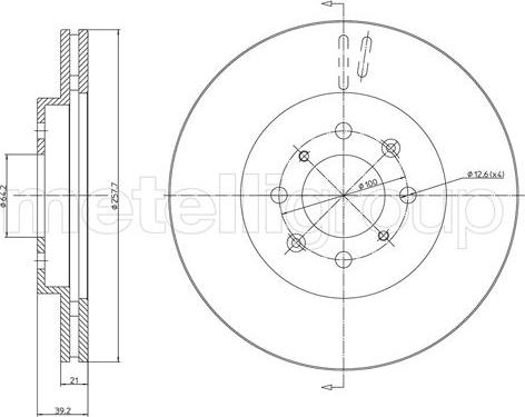 Fri.Tech. BD1280 - Тормозной диск autospares.lv