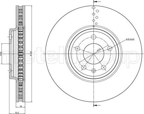 Fri.Tech. BD1235 - Тормозной диск autospares.lv