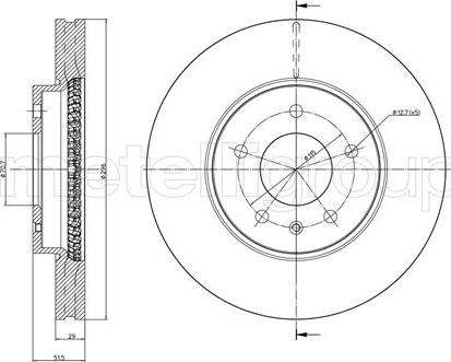 Fri.Tech. BD1231 - Тормозной диск autospares.lv