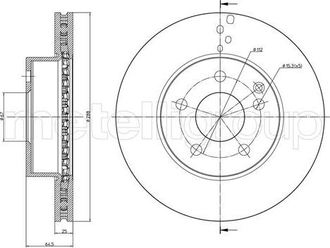 Fri.Tech. BD1232 - Тормозной диск autospares.lv