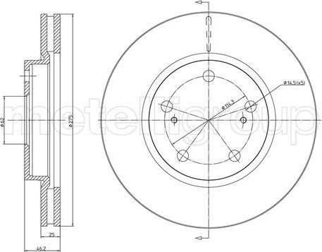 Fri.Tech. BD1226 - Тормозной диск autospares.lv