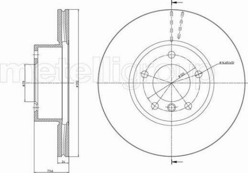 Fri.Tech. BD1276 - Тормозной диск autospares.lv