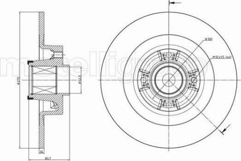 Fri.Tech. BD1271 - Тормозной диск autospares.lv