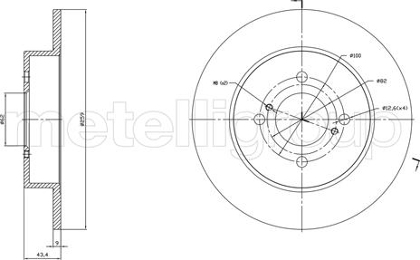 Fri.Tech. BD1758 - Тормозной диск autospares.lv