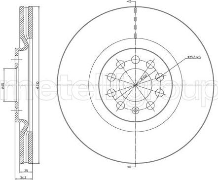 Fri.Tech. BD1707 - Тормозной диск autospares.lv