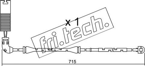 Fri.Tech. SU.155 - Сигнализатор, износ тормозных колодок autospares.lv