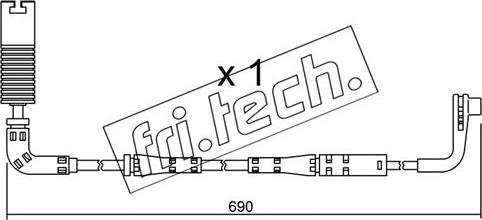 Fri.Tech. SU.157 - Сигнализатор, износ тормозных колодок autospares.lv