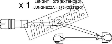 Fri.Tech. SU.267 - Сигнализатор, износ тормозных колодок autospares.lv