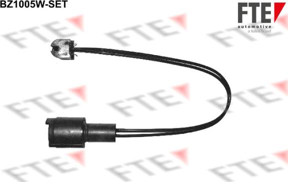 FTE BZ1005W-SET - Сигнализатор, износ тормозных колодок autospares.lv