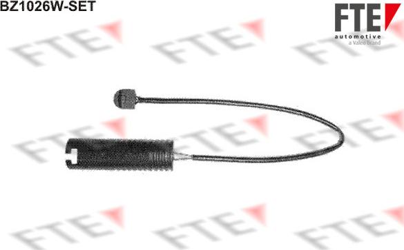 FTE BZ1026W-SET - Сигнализатор, износ тормозных колодок autospares.lv