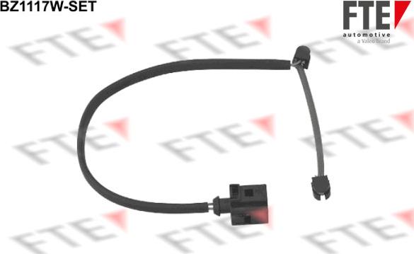 FTE BZ1117W-SET - Сигнализатор, износ тормозных колодок autospares.lv