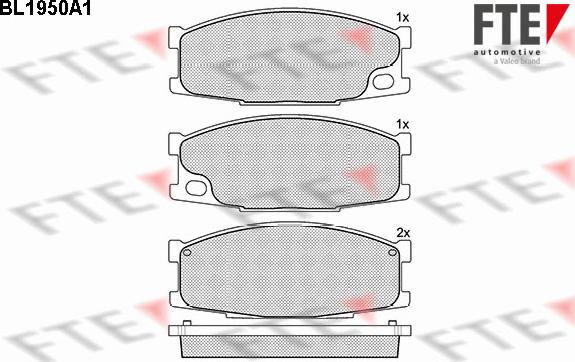 FTE 9500065 - Тормозные колодки, дисковые, комплект autospares.lv