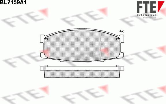 FTE BL2159A1 - Тормозные колодки, дисковые, комплект autospares.lv