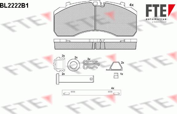 FTE 9500008 - Тормозные колодки, дисковые, комплект autospares.lv