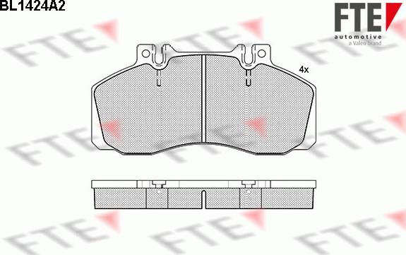 FTE 9500011 - Тормозные колодки, дисковые, комплект autospares.lv