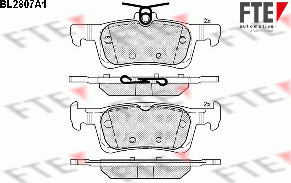 FTE BL2807A1 - Тормозные колодки, дисковые, комплект autospares.lv