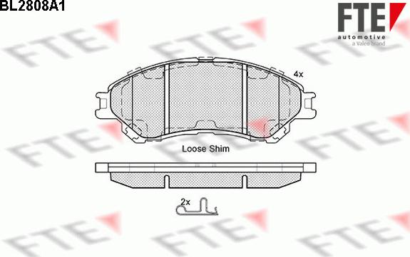 FTE 9010997 - Тормозные колодки, дисковые, комплект autospares.lv