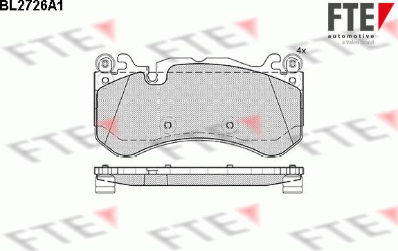 FTE 9010949 - Тормозные колодки, дисковые, комплект autospares.lv